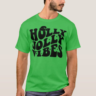 Retro Holly Xmas Jolly Vibes Happy Chee T-shirt
