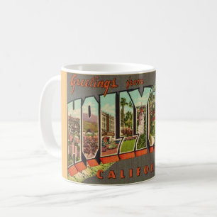 Retro Hollywood CA-begroetingsmok Koffiemok