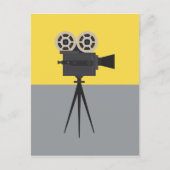 Retro Hollywood Camera Colorblock Briefkaart (Voorkant)
