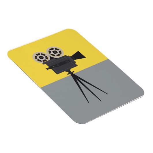 Retro Hollywood Camera Colorblock Magneet (Rechterzijde)