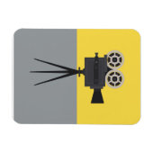 Retro Hollywood Camera Colorblock Magneet (Horizontaal)