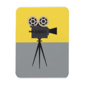Retro Hollywood Camera Colorblock Magneet (Verticaal)