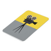 Retro Hollywood Camera Colorblock Magneet (Linkerzijde)