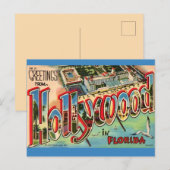 Retro Hollywood Florida Briefkaart (Voorkant / Achterkant)