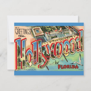 Retro Hollywood Florida Briefkaart