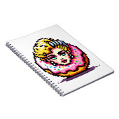 Retro Hollywood Icon - Pixel Art Pop Cultuur Notitieboek (Rechterzijde)
