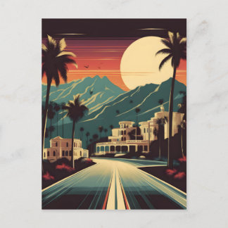 Retro Hollywood illustratie Briefkaart