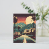 Retro Hollywood illustratie Briefkaart (Staand voorkant)