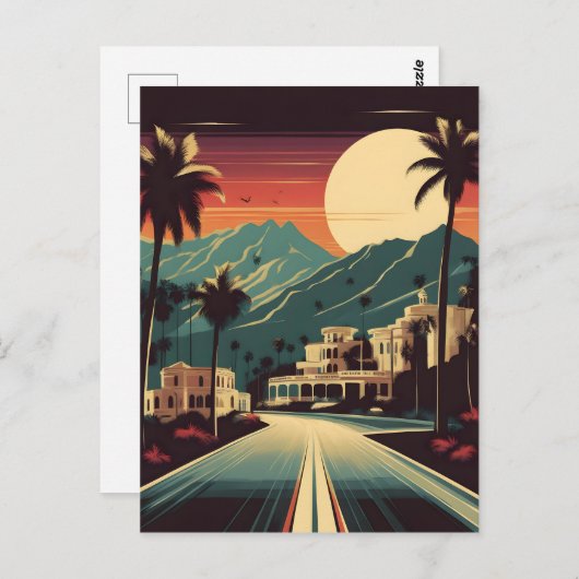 Retro Hollywood illustratie Briefkaart (Voorkant / Achterkant)