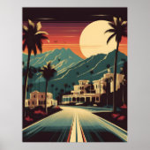 Retro Hollywood illustratie Poster (Voorkant)