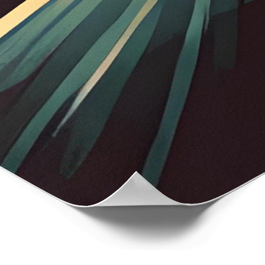 Retro Hollywood illustratie Poster (Hoek)