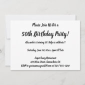 Retro Hollywood Theme Volwassenen Happy Birthday P Kaart (Achterkant)