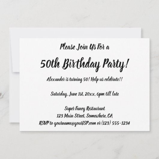 Retro Hollywood Theme Volwassenen Happy Birthday P Kaart (Achterkant)