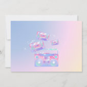 Retro holo disco vrijgezellenfeest kaart (Achterkant)