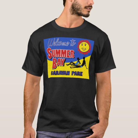 Retro Home And Away Summer Bay Caravan Park Classi T-shirt (Voorkant)