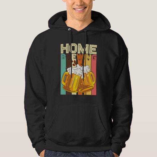 Retro Home Brewing Craft Beer Microbrew Hops Beer Hoodie (Voorkant)