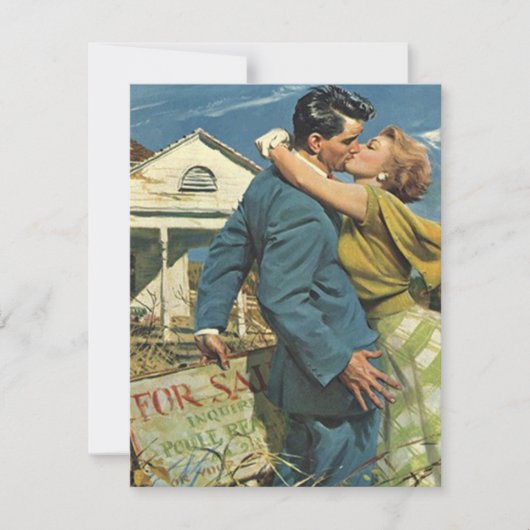 Retro Home gevonden We hebben kennisgeving verplaa Aankondiging (Voorkant)