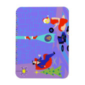 Retro Home voor de Feestdagen Flexi Magnet Magneet (Verticaal)