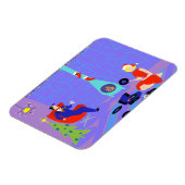 Retro Home voor de Feestdagen Flexi Magnet Magneet (Linkerzijde)