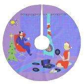 Retro Home voor de Feestdagen kerstboomrok Kerstboom Rok (Voorkant)