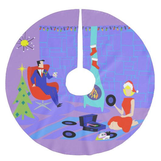 Retro Home voor de Feestdagen kerstboomrok Kerstboom Rok (Voorkant)