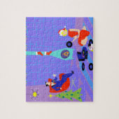 Retro Home voor de Feestdagen-kerstpuzzel Legpuzzel (Verticaal)