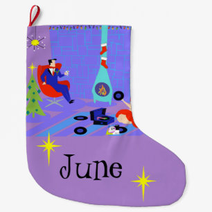 Retro Home voor de Feestdagen kerststop Grote Kerstsok