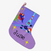 Retro Home voor de Feestdagen kerststop Grote Kerstsok (Voorkant (Hangend))