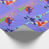 Retro Home voor Feestdagen die papier verpakken (Hoek)