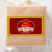 Retro Homebrewed Rood Goud Bier Custom Label (Insitu)