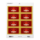 Retro Homebrewed Rood Goud Bier Custom Label (Full Sheet)