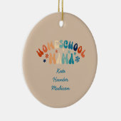 Retro Homeschool Moeder Mama Gepersonaliseerd Keramisch Ornament (Rechts)