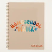 Retro Homeschool Moeder Mama Gepersonaliseerd Planner (Voorkant)