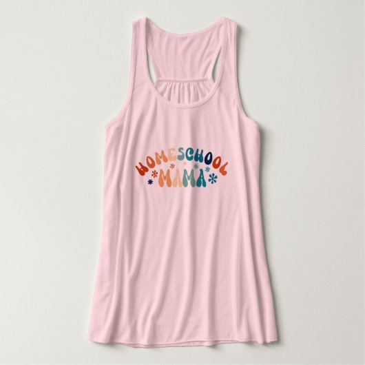 Retro Homeschool Moeder Mama Tanktop (Design voorkant)