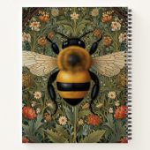 retro hommel boho botanische bloemkunst notitieboek (Achterkant)