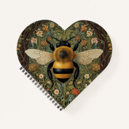 retro hommel boho botanische bloemkunst notitieboek