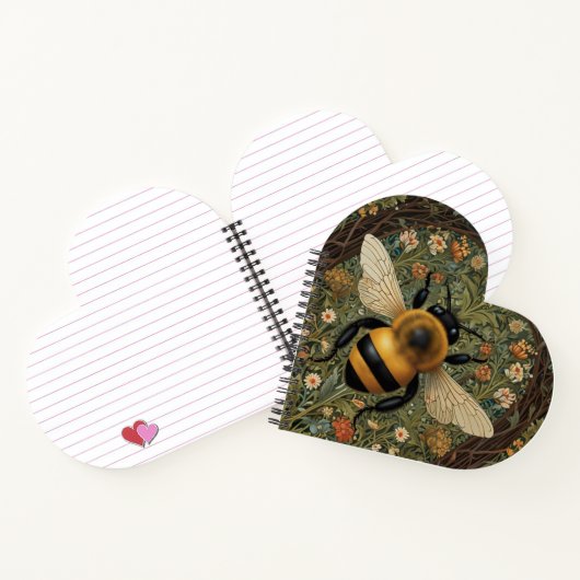 retro hommel boho botanische bloemkunst notitieboek (Binnen)
