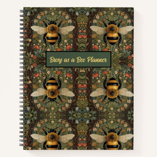 retro hommel boho botanische bloemkunst notitieboek (Voorkant)