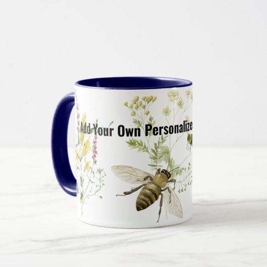 Retro hommel insect liefhebber keramische koffie m mok (Voorkant links)