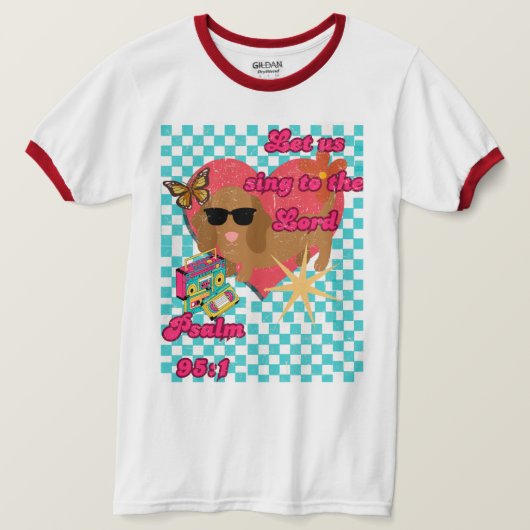 Retro hond Bijbelvers t-shirt unisex (Design voorkant)