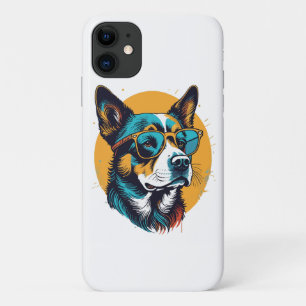 Retro hond die een zonnebril draagt Case-Mate iPhone case