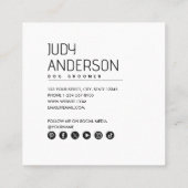 Retro Hond Groomer Vierkante Visitekaartje (Achterkant)