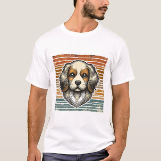 Retro  Hond Illustratie | Pet Lovers Gift T-shirt