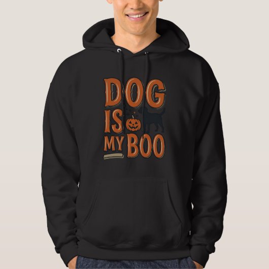 Retro Hond Is Mijn Boo Halloween T-shirt Ontwerp_1 (Voorkant)