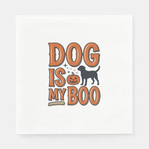 Retro Hond Is Mijn Boo Halloween T-shirt Ontwerp_1 Servet