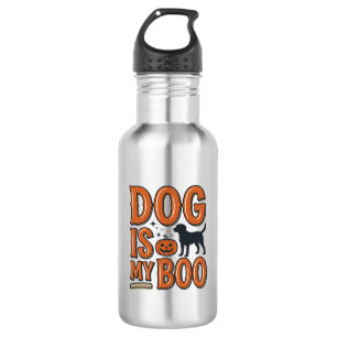 Retro Hond Is Mijn Boo Halloween T-shirt Ontwerp_1 Waterfles