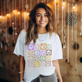 Retro Hond & Kat Poot Geruit T-shirt