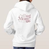 Retro Hond Mama Bontleven Pug Foto Custom Hoodie (Achterkant)