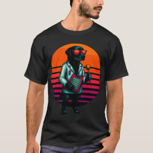 Retro Hond met Fysiotherapeut oefentherapie T-shirt