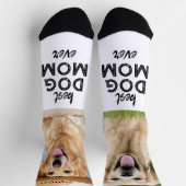 Retro HOND MOEDER Gepersonaliseerde Pootafdrukken  Sokken (Top)